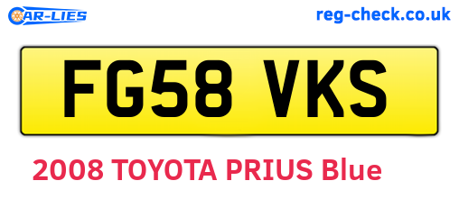 FG58VKS are the vehicle registration plates.