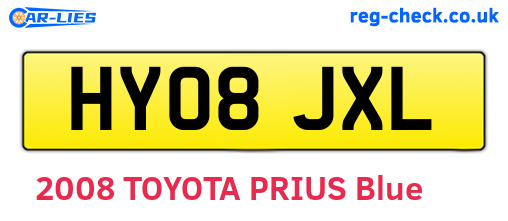 HY08JXL are the vehicle registration plates.