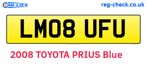 LM08UFU are the vehicle registration plates.