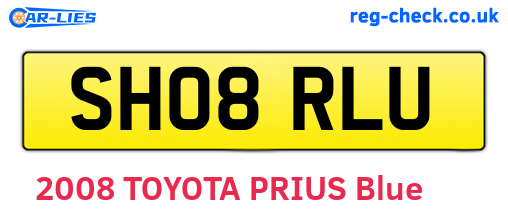 SH08RLU are the vehicle registration plates.