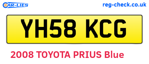 YH58KCG are the vehicle registration plates.