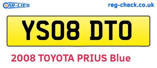 YS08DTO are the vehicle registration plates.