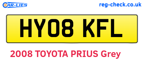 HY08KFL are the vehicle registration plates.