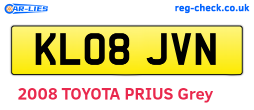 KL08JVN are the vehicle registration plates.
