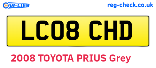 LC08CHD are the vehicle registration plates.