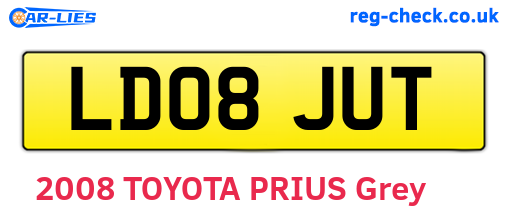 LD08JUT are the vehicle registration plates.