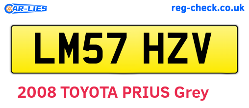 LM57HZV are the vehicle registration plates.