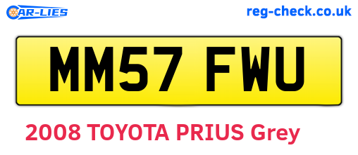 MM57FWU are the vehicle registration plates.