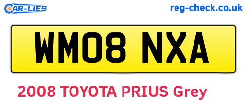 WM08NXA are the vehicle registration plates.
