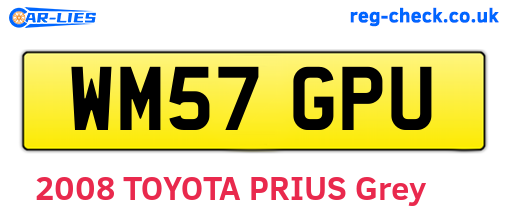 WM57GPU are the vehicle registration plates.