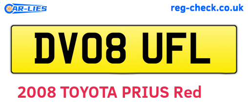 DV08UFL are the vehicle registration plates.