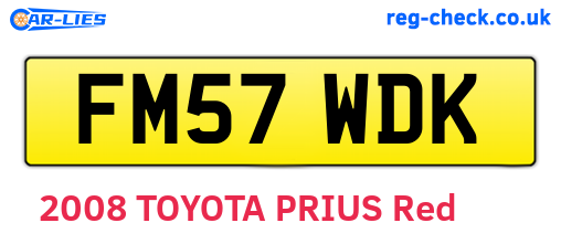 FM57WDK are the vehicle registration plates.