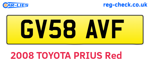 GV58AVF are the vehicle registration plates.