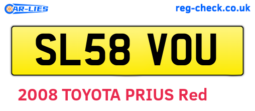 SL58VOU are the vehicle registration plates.