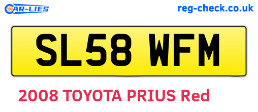 SL58WFM are the vehicle registration plates.