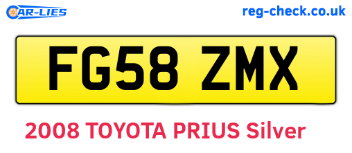 FG58ZMX are the vehicle registration plates.