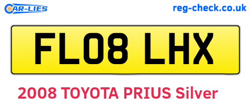FL08LHX are the vehicle registration plates.