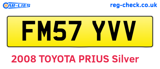 FM57YVV are the vehicle registration plates.