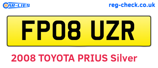 FP08UZR are the vehicle registration plates.