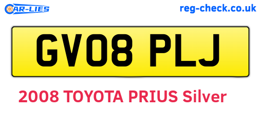 GV08PLJ are the vehicle registration plates.