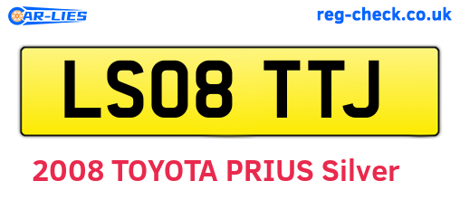 LS08TTJ are the vehicle registration plates.