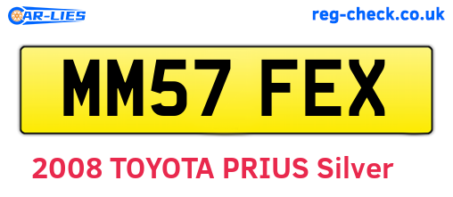 MM57FEX are the vehicle registration plates.