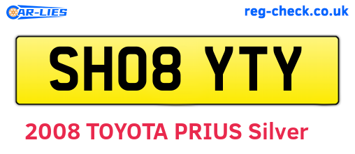 SH08YTY are the vehicle registration plates.