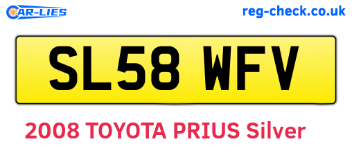 SL58WFV are the vehicle registration plates.