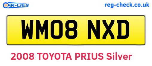 WM08NXD are the vehicle registration plates.