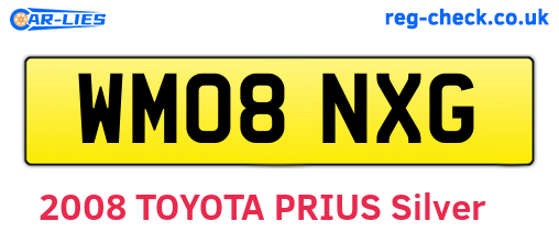 WM08NXG are the vehicle registration plates.