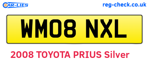 WM08NXL are the vehicle registration plates.