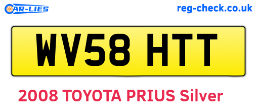 WV58HTT are the vehicle registration plates.