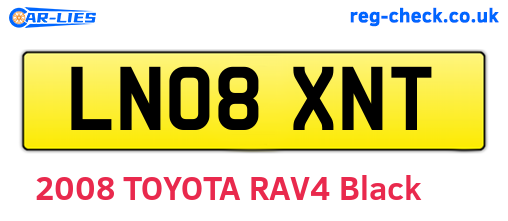LN08XNT are the vehicle registration plates.