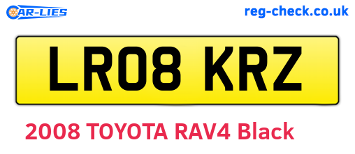 LR08KRZ are the vehicle registration plates.