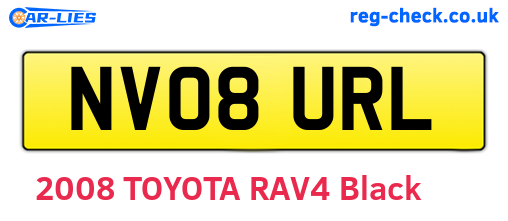 NV08URL are the vehicle registration plates.