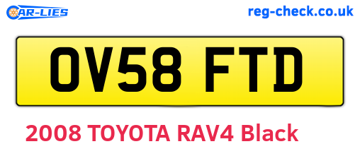 OV58FTD are the vehicle registration plates.