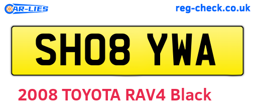 SH08YWA are the vehicle registration plates.