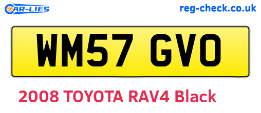 WM57GVO are the vehicle registration plates.