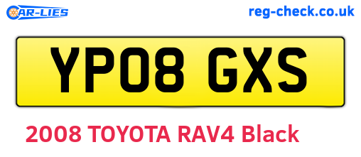 YP08GXS are the vehicle registration plates.