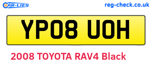 YP08UOH are the vehicle registration plates.