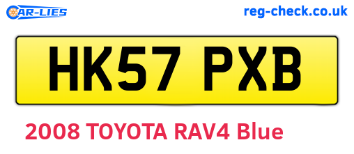 HK57PXB are the vehicle registration plates.