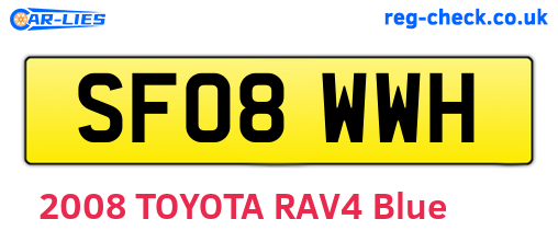 SF08WWH are the vehicle registration plates.