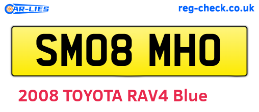 SM08MHO are the vehicle registration plates.