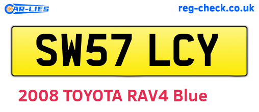 SW57LCY are the vehicle registration plates.
