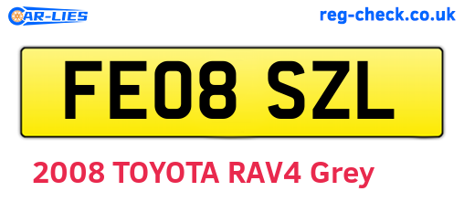 FE08SZL are the vehicle registration plates.