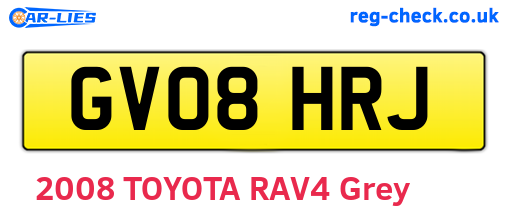 GV08HRJ are the vehicle registration plates.