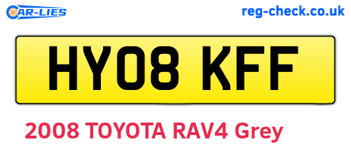 HY08KFF are the vehicle registration plates.
