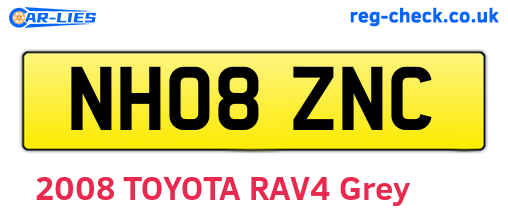 NH08ZNC are the vehicle registration plates.