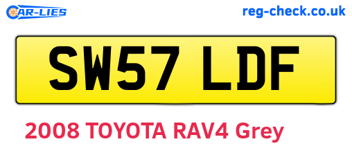 SW57LDF are the vehicle registration plates.