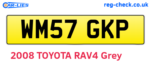 WM57GKP are the vehicle registration plates.